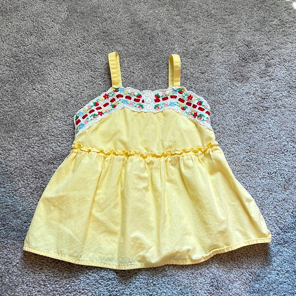 Embroidered Girls Summer Shirt Size 4
